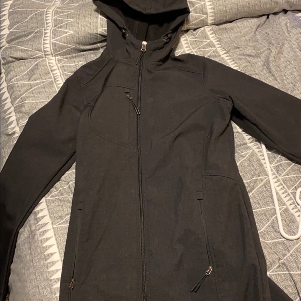 Black windbreaker